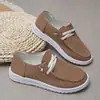 Zapatos casuales de talla grande para mujer transfronterizos, nueva colección primavera/otoño 2026, estilo europeo y americano, mocasines slip-on de suela plana, zapatos de vestir sencillos para mujer