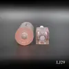 Material de Embalaje para Tubo de Brillo de Labios Rosa Semitransparente Tubo de Plástico Grueso Redondo Hecho a Medida Vacío para Brillo de Labios