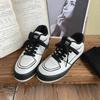 2022 Nuevos Zapatos de Plataforma Blancos y Negros Estilo Pan de Niche de Caña Alta Zapatos Panda para Mujer de Moda Combinables Zapatos Casuales de Cuero