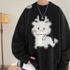 Suéteres Zodiacales para Hombre 2024 Nuevo Talla Grande Holgado de Moda Suéter de Cuello Redondo para Hombre Estilo Nacional Suéter de Manga Larga para Hombre