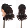 Peluca de Maíz de Celebridad de Internet de Comercio Exterior Europeo y Americano, Cola de Caballo, Extensión de Cabello para Mujer con Lazo, Fibra Sintética, Estilo Fresco, Doble Lazo Esponjoso