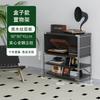 Gabinete de Revista abatible estilo tronco Gabinete lateral para sala de estar Estante de almacenamiento estilo japonés Librero Gabinete tipo cubo Almacenamiento para el hogar Gabinete de almacenamiento nórdico