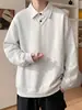 Camisa Polo Premium 2026 nuevo modelo chaqueta, sudadera de dos piezas falsa para hombre, jersey holgado de otoño, camisa con cuello estilo americano a la moda
