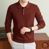 Temporada 2026 Moda Casual Suéter Jacquard con Cuello Polo y Logo en el Pecho, Tejido de Punto, Mayoreo