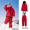 Conjunto Novo de Macacão de Esqui Impermeável 3L Totalmente Selado Macacão de Snowboard Infantil Conjunto para Meninos de Prancha Dupla Jaqueta e Calça de Esqui para Meninas