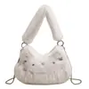 Otoño 2025 Nuevo Hermoso Moderno de Nicho Bolso de Felpa Estilo Coreano de Alta Apariencia Moda Retro Bolso de Hombro