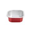 Caja cuadrada de aluminio para hornear de 300 ml resistente a altas temperaturas desechable para llevar grado alimenticio caja de embalaje gruesa venta al por mayor
