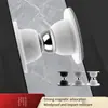 Tapón de puerta sin taladro, manija de puerta en forma de campana, ventosa invisible, ventosa de baño sin clavos, ventosa corta, anticolisión, fijado en la parte trasera de la puerta.