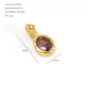 Acessórios DIY Europeus e Americanos, Strass, Pedra de Nascimento de Dezembro com Diamantes, Pingente de Aço Inoxidável 316, Acessórios de Pérola Colorida
