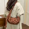 Bolsa de Ombro Plissada com Bolinhas Feminina Moda Verão 2026 Grande Capacidade Alto Valor Nicho Bolsa de Mão para o Dia a Dia Nicho