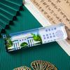 Régua de supressão criativa de quatro tesouros de estudo em estilo chinês, presente de formatura para professores, peso de papel de cristal, ornamentos de vidro transparentes, personalização