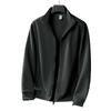 Cárdigan con cremallera para primavera y otoño, sudadera con cuello alto para hombre, color liso, deportivo, casual, corte holgado, una pieza, dropshipping