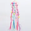 Temu Xiyin Venda Quente Extensão de Cabelo Colorida Infantil Peruca Acessórios de Cabelo Corda Colorida Trançada Adorno de Cabeça Elástico com Contas Artefato para Trançar Cabelo
