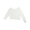 Dd2026 Ropa de Mujer Nueva de Primavera Tallas Grandes 100kg Casual Versátil Hombros Descubiertos Manga Larga Top Camiseta 9321