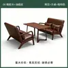 Sillón individual estilo retro, juego para balcón con dos sillas y una mesa, combinación de mesa y silla para zona de asientos de cafetería y tienda de té de burbujas