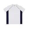50 piezas de camisetas de manga corta con bloques de color, cuello mao pequeño, cuello redondo, casuales y cómodas, con diseños estampados y bordados, unisex