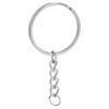 Llavero colgante de acero inoxidable 304 chapado en oro de 18 quilates, anillo individual, accesorios de joyería DIY, material para colgante, llavero.