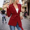Blazer de Otoño Nuevo para Mujer en Stock Transfronterizo Chaqueta Profesional para Mujer Amazon Cárdigan Casual Amazon Estilo Corbata