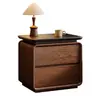 Mesa de cabeceira de madeira maciça, sem necessidade de instalação, novo modelo 2025, pequeno quarto de casa, estilo creme vintage, armário de armazenamento simples moderno