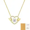 Moderna cadena para clavícula estilo ins de ángel en color dorado, plata 925 que no se decolora, versión de lujo ligero de alta gama con moissanita