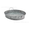 Bandeja de hierro galvanizado ovalada de estilo retro, bandeja de almacenamiento de metal para vajilla europea, bandeja de frutas, bandeja de hierro personalizable