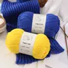 Hecho a mano No. 2 Ovillos de Hilo Grueso de Algodón de Leche de 6 Hebras para Bufanda y Sombrero Crochet DIY Kit de Tejido Hecho a Mano
