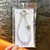 Cadena para Teléfono con Abalorios de Fresa Incrustados de Diamantes, Llavero, Colgante para Mochila, Llavero de Coche, Regalo Pequeño, Venta al por Mayor de Comercio Exterior