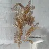 Flores Artificiales Doradas, Hojas Doradas, Hojas de Abanico de Eucalipto, Arreglo Floral Cubo de Bendición de Año Nuevo, Material Floral para Nochevieja en Casa al por Mayor