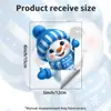 Chapéu listrado azul e branco de desenho animado boneco de neve Natal adesivo autoadesivo para interruptor para decoração de tomada de quarto e sala de estar