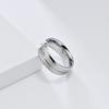 Anillo de boda personalizado de moda para hombre, estilo europeo y americano, con talla de acero de titanio y circón, con un solo diamante, joyería de mano.