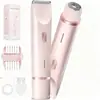 Recortador de Bikini Eléctrico para Mujer Depilador de Doble Cabeza Rasuradora para Partes Íntimas Femeninas Dispositivo Impermeable para Depilación del Vello Púbico