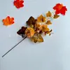 Buquês Simulados de Folhas de Outono, Folhas de Bordo Simuladas, Acessórios Florais de Abóbora, Atacado de Fabricantes para Materiais de Decoração de Cena de Feriado