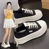 Zapatos de Lona con Suela Gruesa para Aumentar la Altura de Chicas Bajitas, Zapatos de Lona para Mujer 2026 Nuevos de Verano, Zapatos Transpirables para Mujer, Suela Suave, Zapatos Deportivos Casuales para Patinar