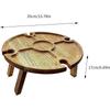 Mesa y Silla Portátil de Madera para Exterior Mesa de Snacks Mesa de Frutas Botellero de Vino Tinto Mesa y Silla Casuales Mesa y Silla Portátil para Picnic