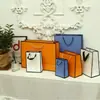Bolsas de Regalo de Papel con Impresión de Logo en Stock, Bolsas de Compras Creativas, Bolsas Tote Promocionales para Joyería al por Mayor