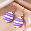 Aretes de Huevo de Pascua con Estampado de Dibujos Animados Europeos y Americanos Transfronterizos, Aretes Nicho de Lujo Ligero de Alta Gama, Aretes Lindos