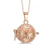Difusor de Óleo Essencial Aromaterapia Sino de Palácio Oco Pingente de Aço Inoxidável 316L Esfera Abridora Joia de Suéter Colar