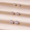 Pendientes de Perla Mabei de Agua de Mar Tienu Aguja de Plata S925 Pendientes de Perla Elegantes para Niñas Tachuelas de Oreja de Lujo Ligero de Gama Alta