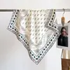 Bufanda de seda y lana de doble cara con textura otoñal para mujer, bufanda cuadrada de seda y lana de 70 para otoño e invierno, cálida, de doble uso, para mujer, versátil, con temperamento