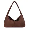 Estilo Coreano Nuevo Lanzamiento Bolso de Mano de Gamuza Color Sólido para el Viaje Diario Bolso de Hombro de Velour Casual Otoño/Invierno Sensación de Alta Gama Bolso para Mujer