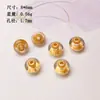 Cristal Branco Natural Cristal de Chá binaural quadrado laço acessórios S925 prata banhado a ouro fio decoração contas feito à mão diy metade