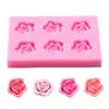 Molde de Silicona de Flor Rosa Flor Peonía Flor Molde de Silicona Doblez Azúcar Chocolate Molde para Decoración de Pastel DIY Molde para Hornear