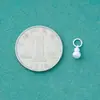 Prata de Lei S925 Prata Brilhante Escovada Fina Pingente Sólido de Cabacinha Material para Pulseira de Miçangas DIY Acessórios de Prata