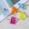Cuentas de Acrílico Transparente con Chapado de Color de 6 mm con Agujero Grande Letras Inglesas Cuentas Sueltas para Accesorios de Joyería DIY Pulsera Collar