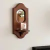 Decoración de Pared de Madera Maciza con Mosaico Estilo Vintage Pintura Decorativa para Pared de Fondo Mural Geométrico Abstracto Retro para Entrada