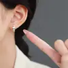 Pendientes de Estrella Cepillada Lujo Ligero Joyería para Orejas de Gama Alta para Mujer Plata de Ley 925 Adornos Transfronterizos Diseño de Nicho Brazalete para Oreja de Circonita