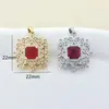 Em estoque Colar Feminino Pingente Micro-incrustado Zircônia Diamantada Acabamento Colar Pingente Colorido Zircônia Pulseira Colar Pingente