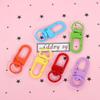 Gancho para llavero de metal con pintura de color caramelo, hebilla para puerta, hebilla para perro, hebilla de resorte, hecho a mano, joyería DIY, material de anillo colgante