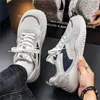 Zapatos Casuales para Hombre de Talla Grande con Punta Ancha Transfronterizos Moda Juvenil Otoñal Zapatos Deportivos Versátiles Malla Transpirable Zapatos de Plataforma de Caña Baja
