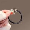 Cuerda para el Cabello de Mariposa Colorida Elegante con Pedrería Anillo para el Cabello de Bola de Cola de Pavo Real Fresco Alta Elasticidad Accesorios para el Cabello de Mujer